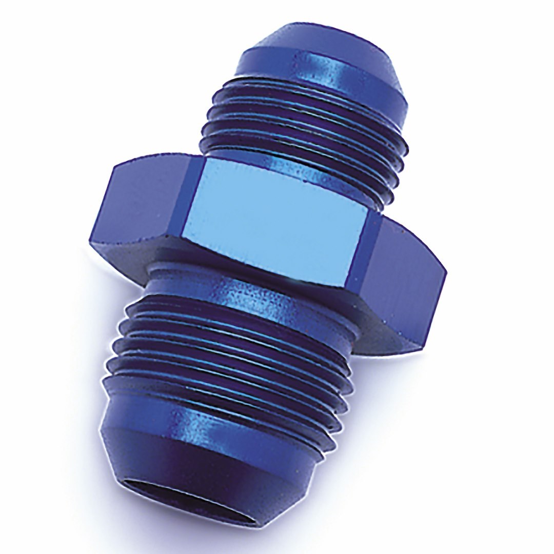 SpeedFX Adapter Fitting, Flare Reducer, -10AN to -8AN, Blue, Anodized Aluminum, Single – 560817