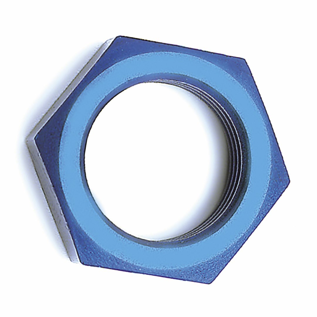 SpeedFX Nut, Bulkhead Nut, -10AN, Anodized, Blue, Aluminum, Set of 2 – 561031