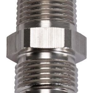 SpeedFX Adapter Fitting, Straight, -10AN X 1/2 NPTF, Electro+ Nickel Plated Aluminum, Single – 561086E