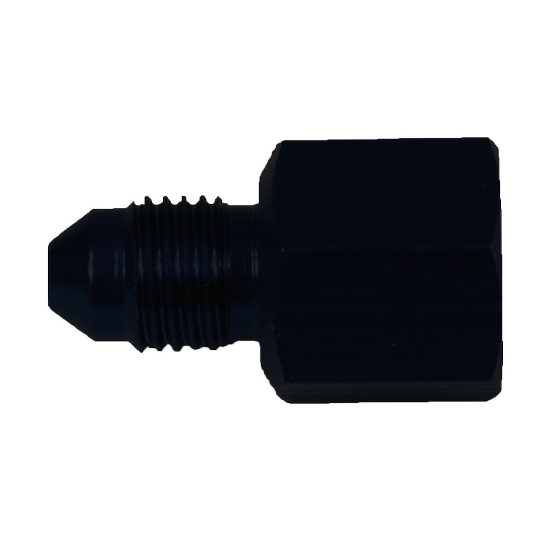 SpeedFX Adapter Fitting, -8AN Female to -6AN Male Reducer, Black, Anodized Aluminum, Single – 568620BK