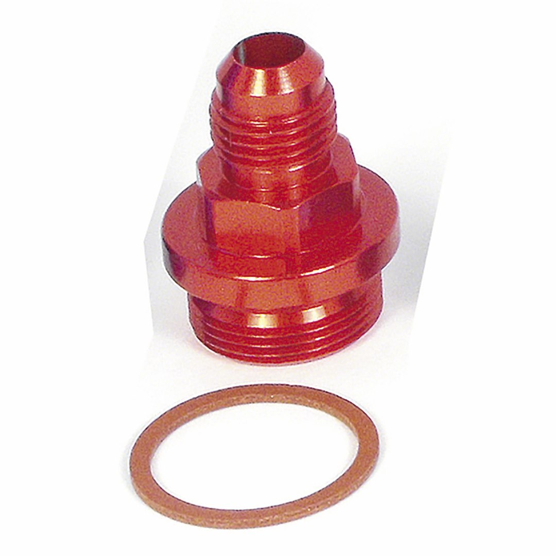 SpeedFX Carburetor Fuel Inlet Fitting, For Use with Holley 750 to 1 Quadrajet Carburetor, -6AN, 7/8-20 Thread Size, Blue, Anodized Aluminum – 574068