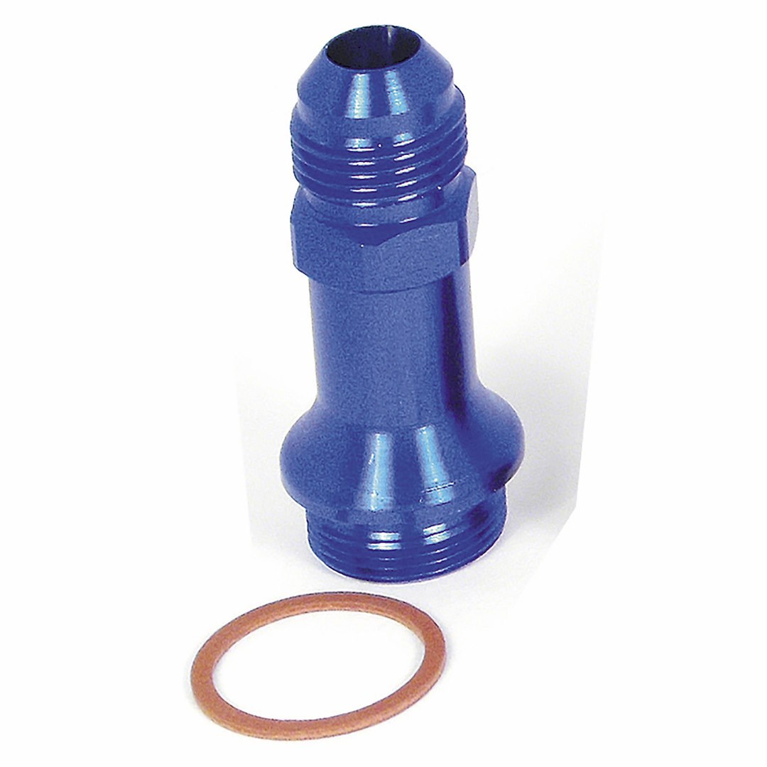 SpeedFX Carburetor Fuel Inlet Fitting, For Use with Holley Dual 750 to 4500 Dominator Carburetor, -8AN, 7/8-20 Thread Size, Red – 574088RED