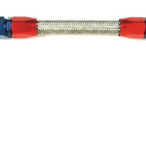 SpeedFX Carburetor Fuel Line, Used with Holley Dual Feed 4150 Carburetor, Red/Blue -8AN Fitting with 1/8 NPT Port, 7/8-20 Thread – 575115