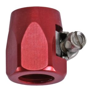 SpeedFX Hose End Fitting Socket, -6AN Hose Socket with Clamp, Red, Anodized Aluminum – 590006RED