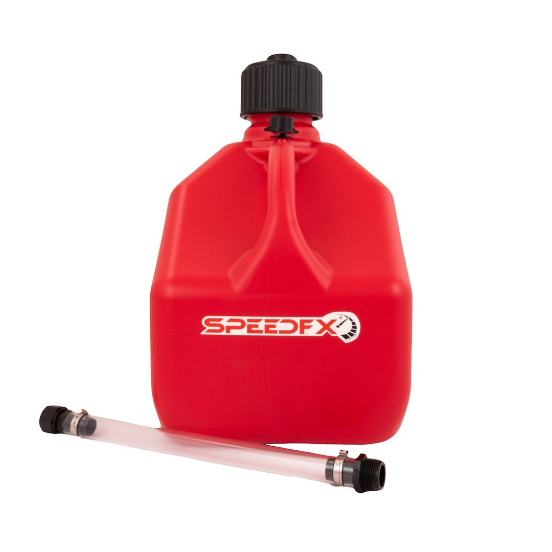 SpeedFX Liquid Storage Container, Red, 3 Gallon Capacity, Plastic, With Filler Hose and Cap – 8730