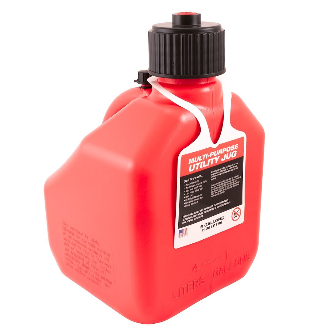 SpeedFX Liquid Storage Container, Red, 3 Gallon Capacity, Plastic, With Filler Hose and Cap – 8730