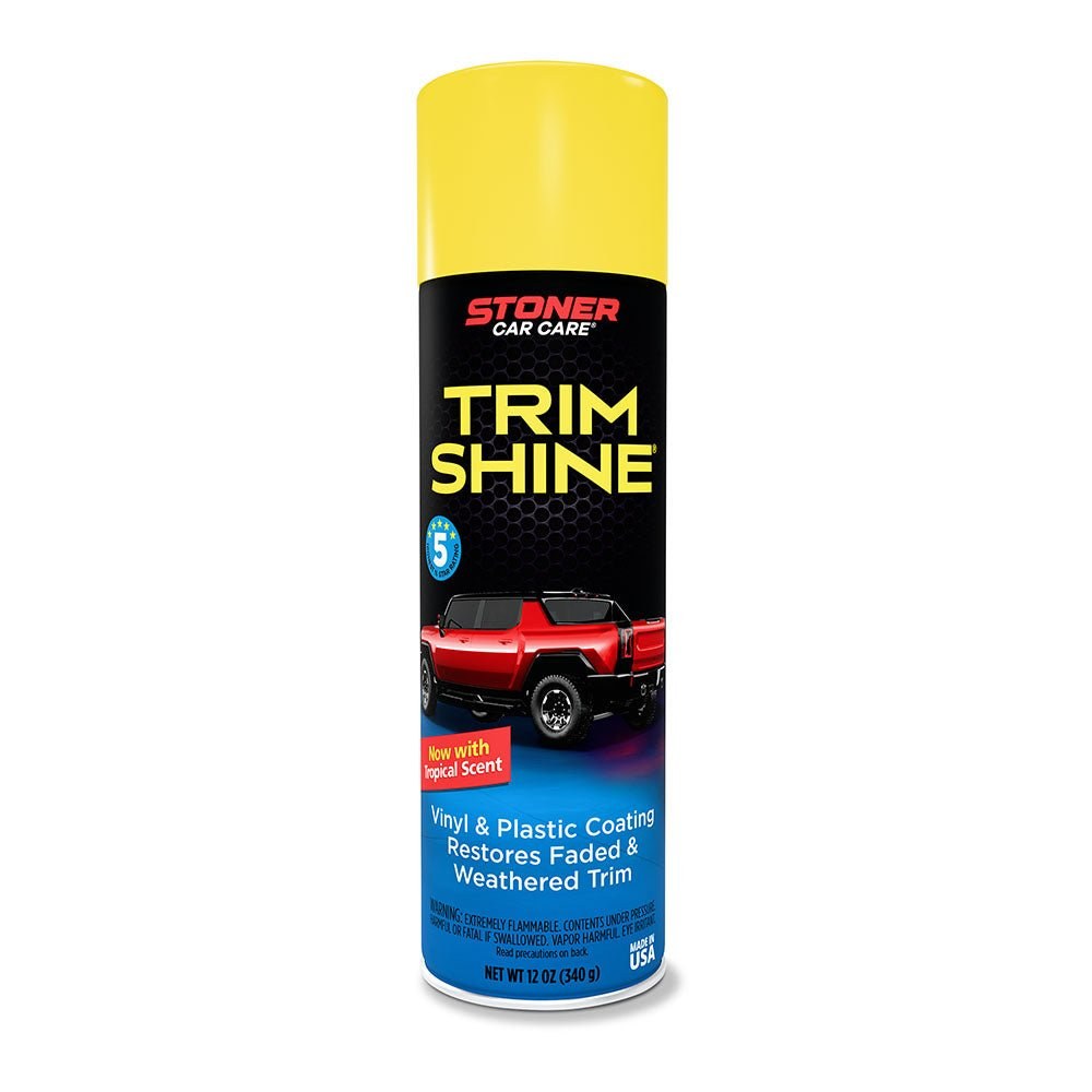 Stoner Vinyl Protectant, Trim Shine ®, 12 Ounce Aerosol Can, Single, Used for Plastic/ Vinyl and Rubber/ Bumper/ Running Boards/ Cladding – 91036
