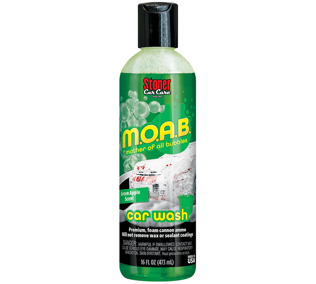 Stoner Car Wash, M.o.a.b™ Mother of All Bubbles, Liquid, One 16 Ounce Bottle, With Green Apple Fragrance – 91604