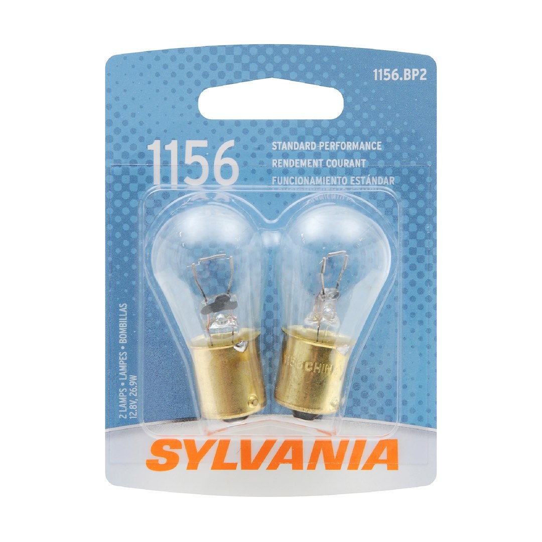 Sylvania Backup Light Bulb, 1156, Halogen Mini Bulb, Clear, Set of 2, Blister Pack – 1156.BP2