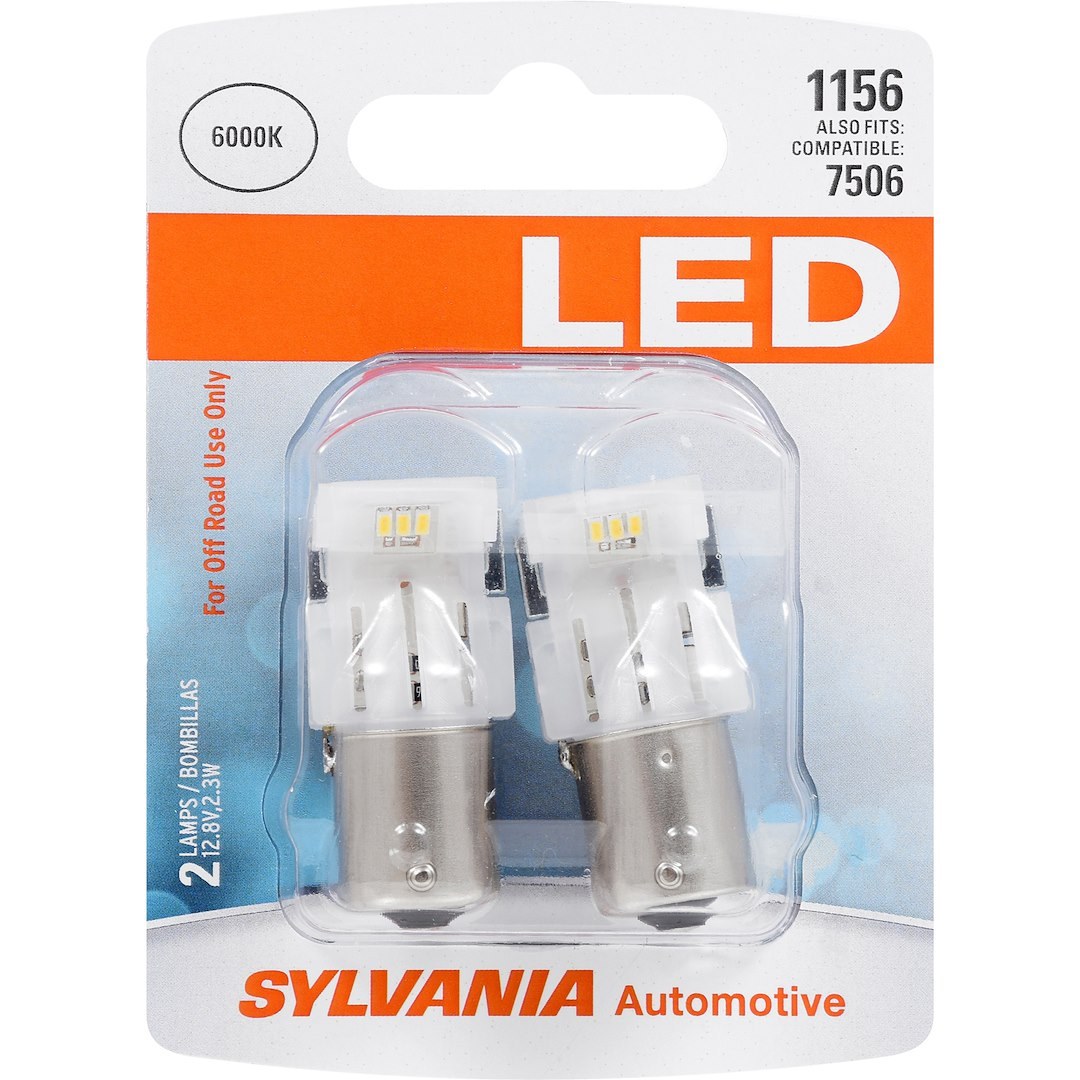 Sylvania Backup Light Bulb – LED, 1156 LED, White, Set of 2 – 1156SL.BP2