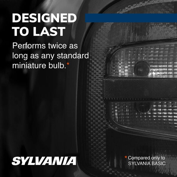 Sylvania License Plate Light Bulb, Silver Star ®, Incandescent, 168, Clear, Set of 2 – 168ST.BP2