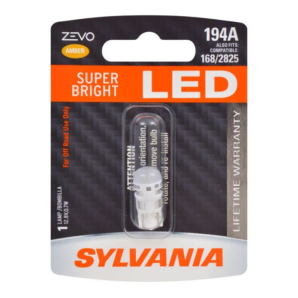 Sylvania Roof Marker Light Bulb – LED, 194, Amber, Single – 194ALED.BP