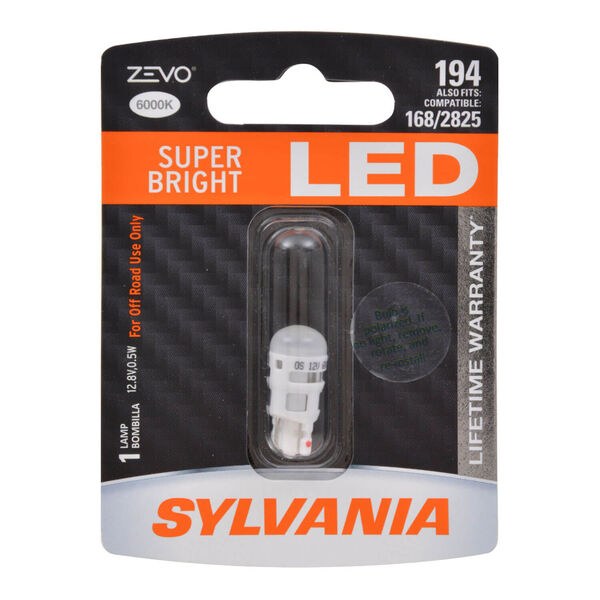 Sylvania Roof Marker Light Bulb – LED, Zevo ®, 194 LED, White, Single – 194LED.BP