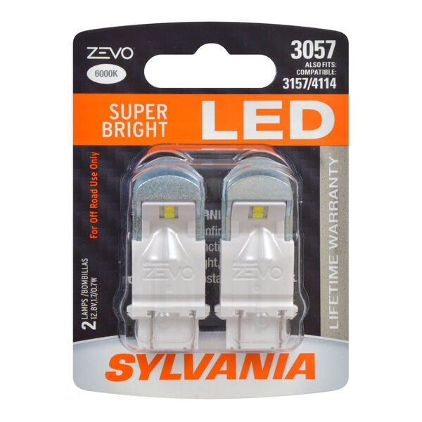 Sylvania Brake Light Bulb – LED, 3057 LED, Clear, Set of 2 – 3057LED.BP2