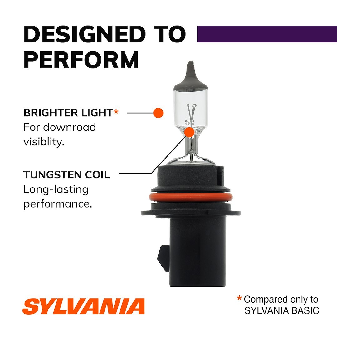 Sylvania Headlight Bulb, Xtravision, 9004, Halogen Bulb, 45 Watt Low Beam/ 65 Watt High Beam, 12.8 Volt, Clear, Set of 2, Blister Pack – 33461