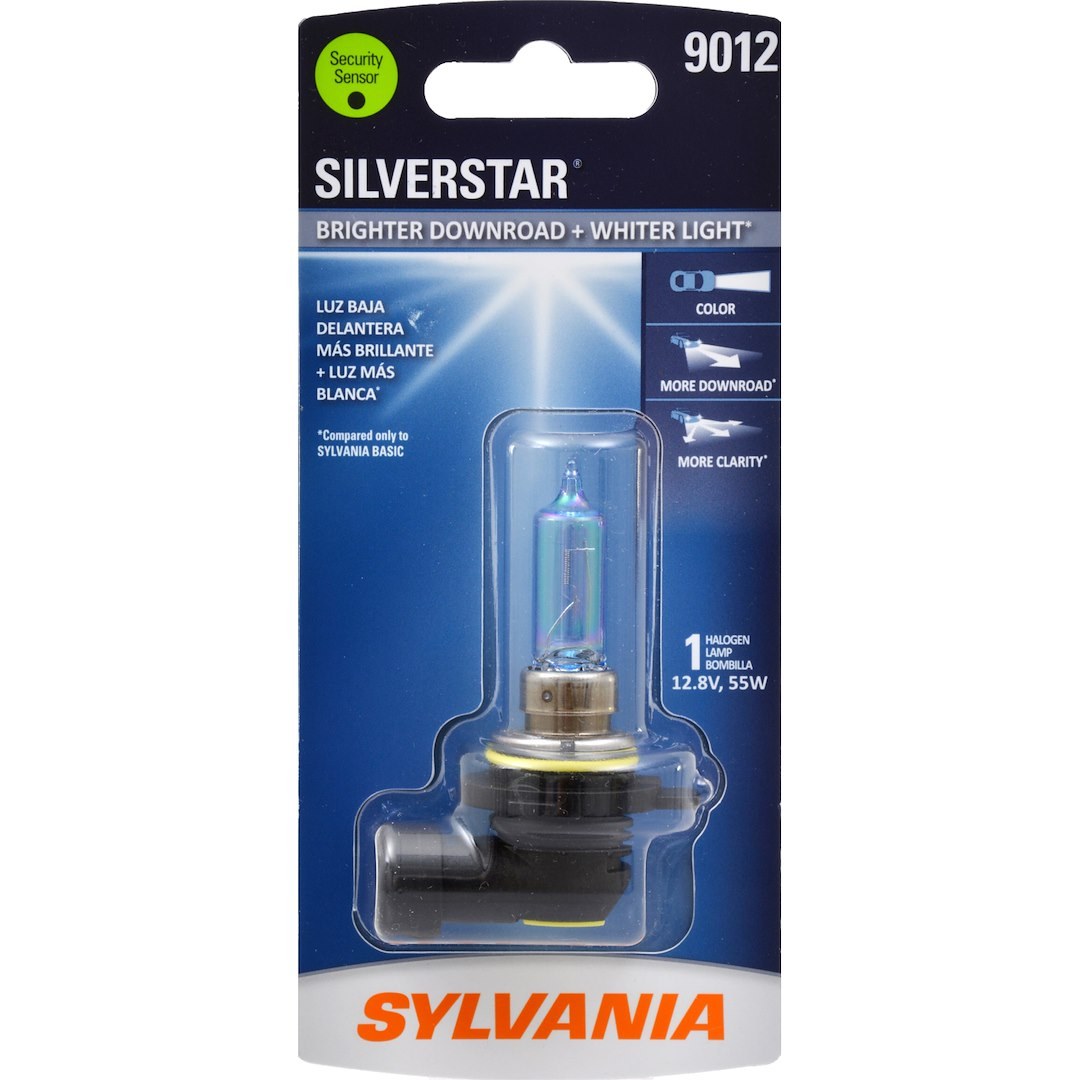 Sylvania Headlight Bulb, Silver Star ®, 9012, Halogen, Clear, Set of 2, Blister Pack – 36214