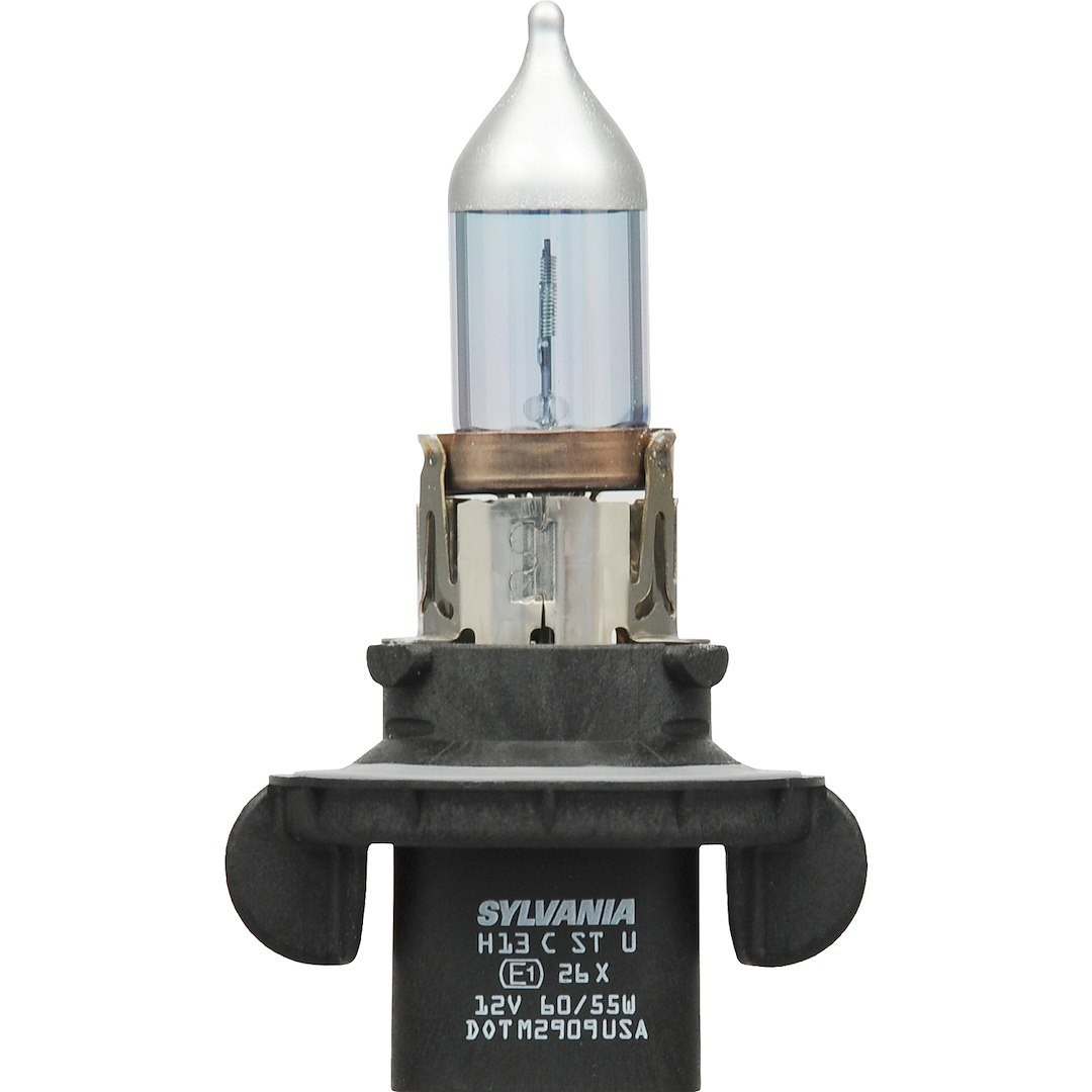 Sylvania Headlight Bulb, Silverstar®, H13, Halogen Bulb, 55 Watt Low Beam/ 65 Watt High Beam, 12.8 Volt, White Beam Color, Set of 2 – 36356