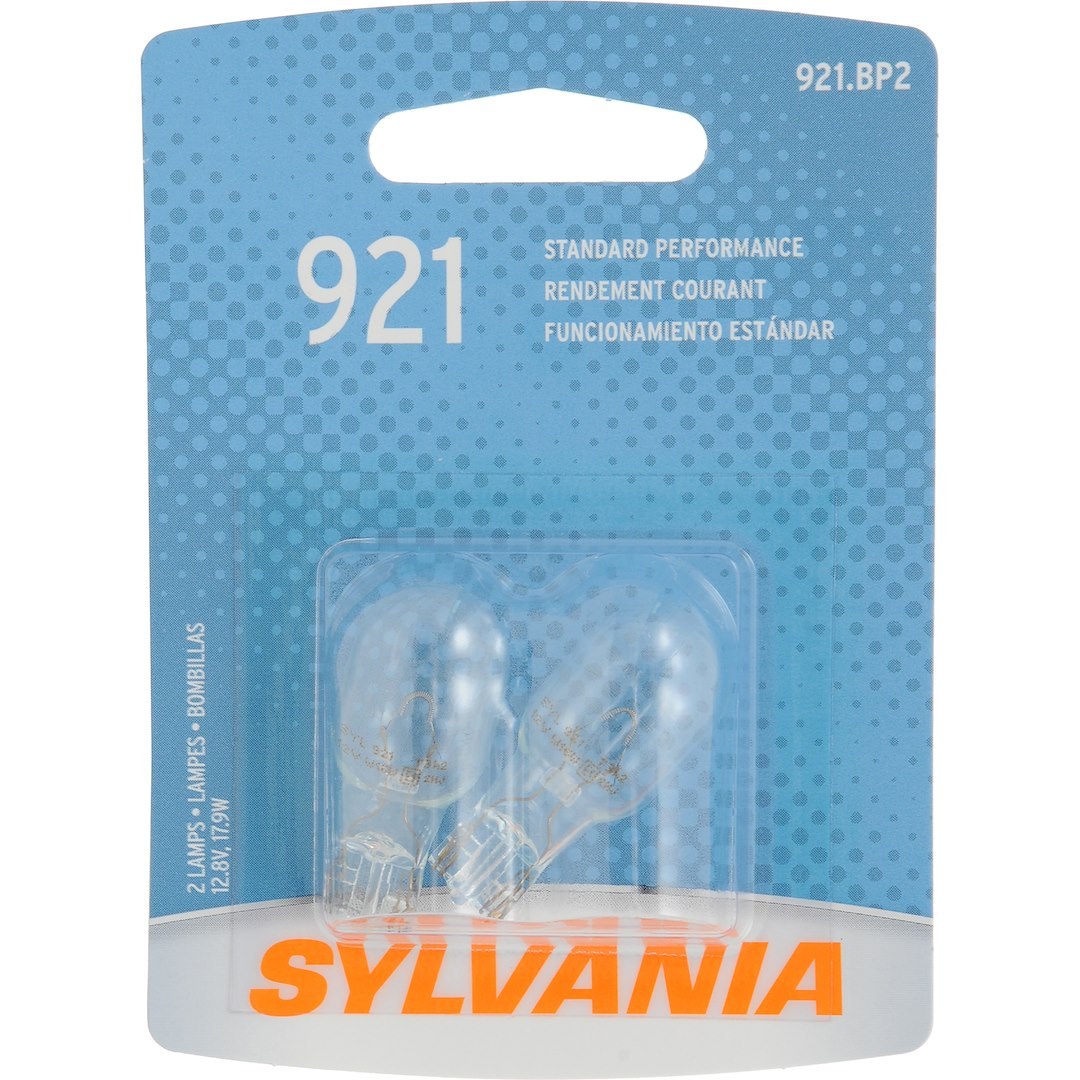 Sylvania Backup Light Bulb, 921, Halogen Mini Bulb, Clear, Set of 2, Blister Pack – 921.BP2