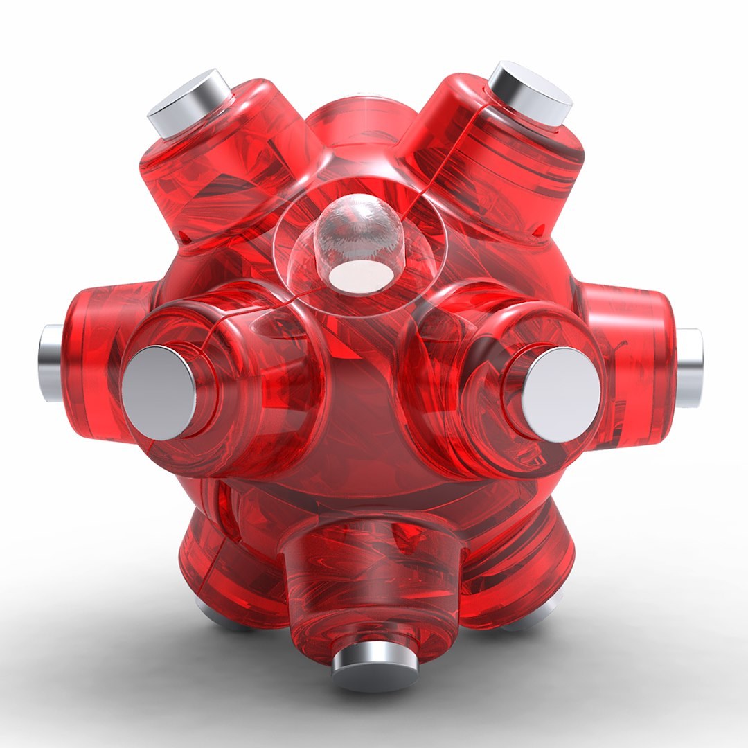 Stkr Concept Flashlight, Light Mine, Magnetic, LED, Clear Lens, Red Housing, ABS Plastic, Uses LR44 Battery, 15 Lumens, With LR44 Batteries – 00105