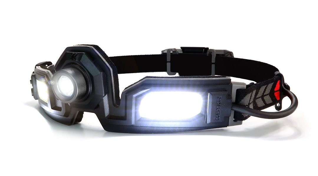Stkr Concept Flashlight, Flexit Headlamp Pro 6.5, Headband, Cree LED, Clear Lens, 650 Lumens, Black and Red Strap – 00387