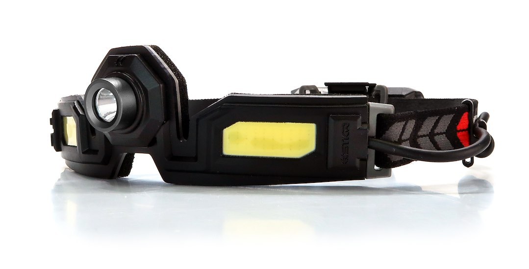 Stkr Concept Flashlight, Flexit Headlamp Pro 6.5, Headband, Cree LED, Clear Lens, 650 Lumens, Black and Red Strap – 00387