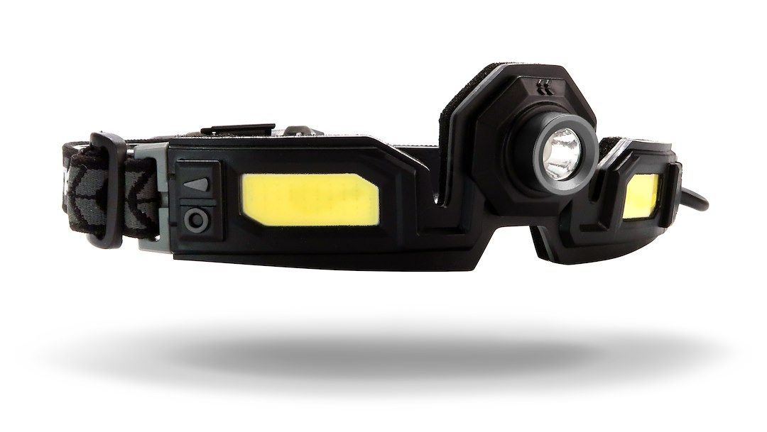Stkr Concept Flashlight, Flexit Headlamp Pro 6.5, Headband, Cree LED, Clear Lens, 650 Lumens, Black and Red Strap – 00387