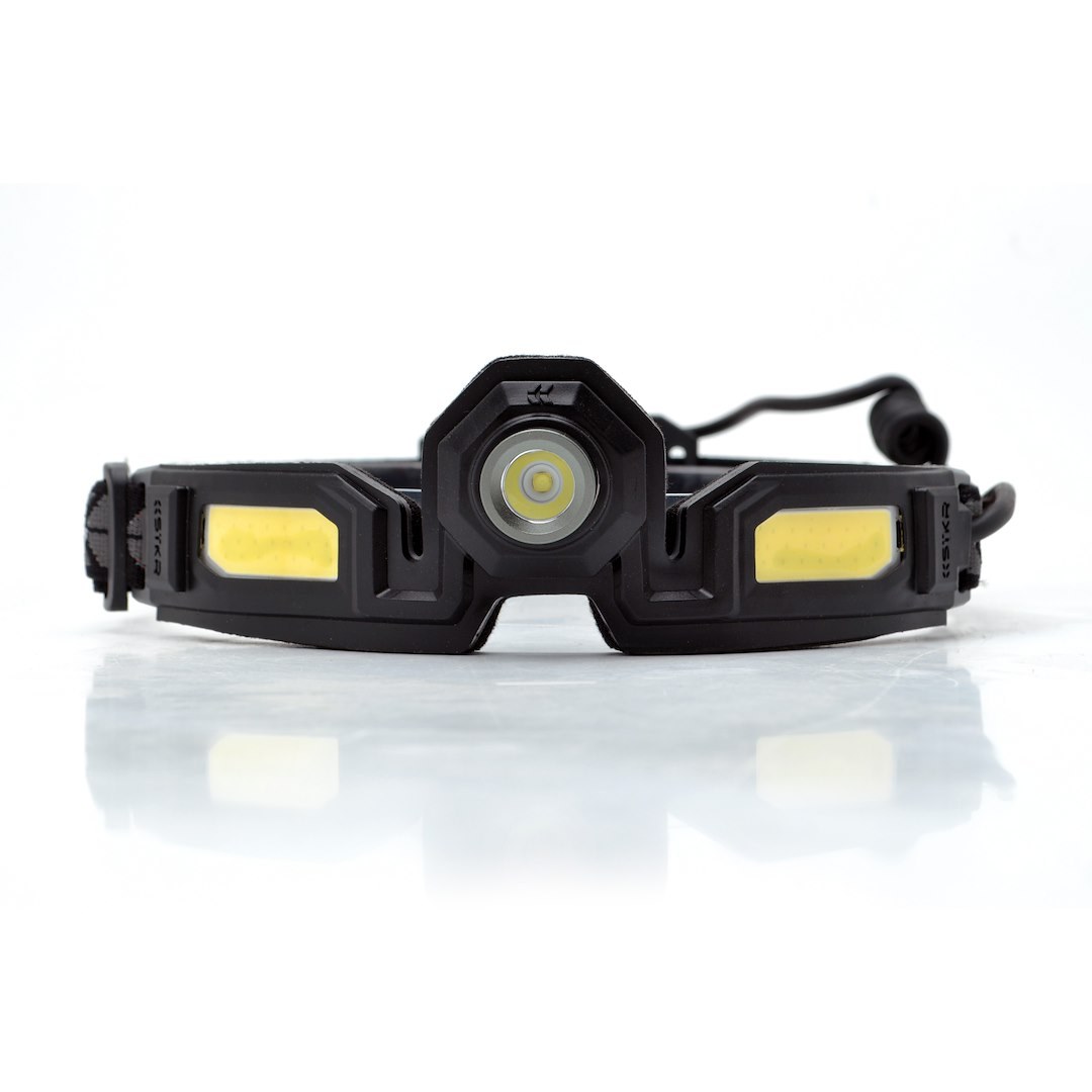 Stkr Concept Flashlight, Flexit Headlamp 3.0, Headband, Adjustable Spotlight, Cree LED, Clear Lens, 300 Lumens, Black and Gray Strap – 14204