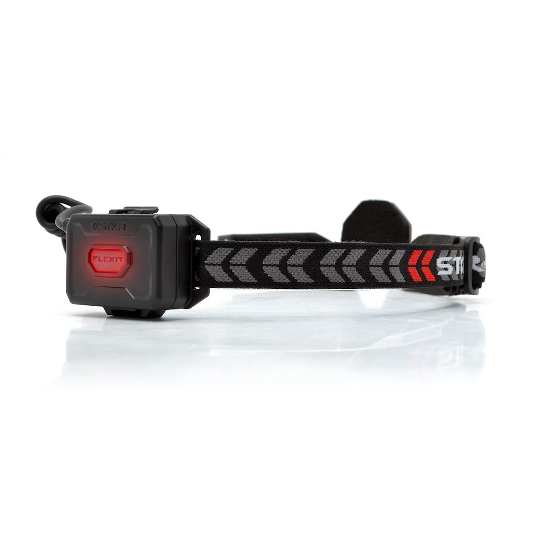 Stkr Concept Flashlight, Flexit Headlamp 3.0, Headband, Adjustable Spotlight, Cree LED, Clear Lens, 300 Lumens, Black and Gray Strap – 14204