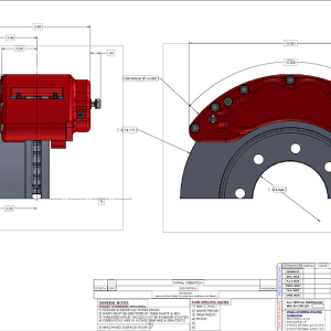 Ssbc-USA Brake Kit, Semi Metallic Brake Pads, 8 Piston Billet Aluminum Caliper – A404-10BLK-DS