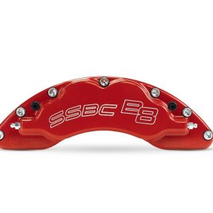 Ssbc-USA Brake Caliper, 8 Piston Caliper, With Brake Pads, Powder Coated, Red, Aluminum – CPA-22287R