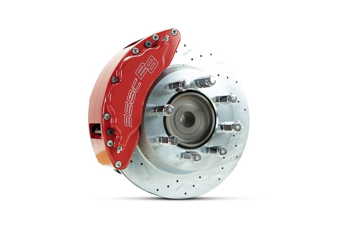 Ssbc-USA Brake Caliper, 8 Piston Caliper, With Brake Pads, Powder Coated, Red, Aluminum – CPA-22287R