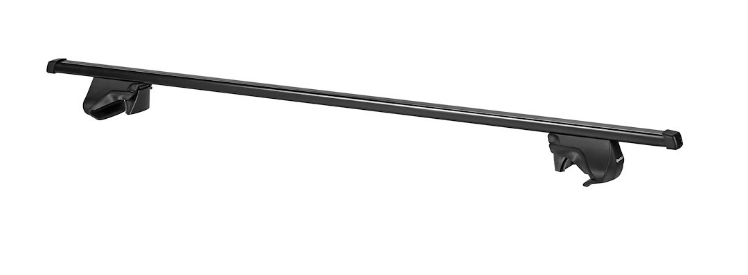 Sport Rack Roof Rack, Holds Upto 150 Pound Load Capacity, Clamps to Roof Rail, Black, Steel, 47 Inch Length, Set of 2 – 157840