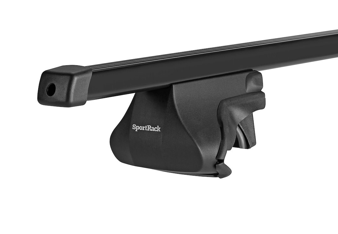 Sport Rack Roof Rack, Holds Upto 150 Pound Load Capacity, Clamps to Roof Rail, Black, Steel, 47 Inch Length, Set of 2 – 157840
