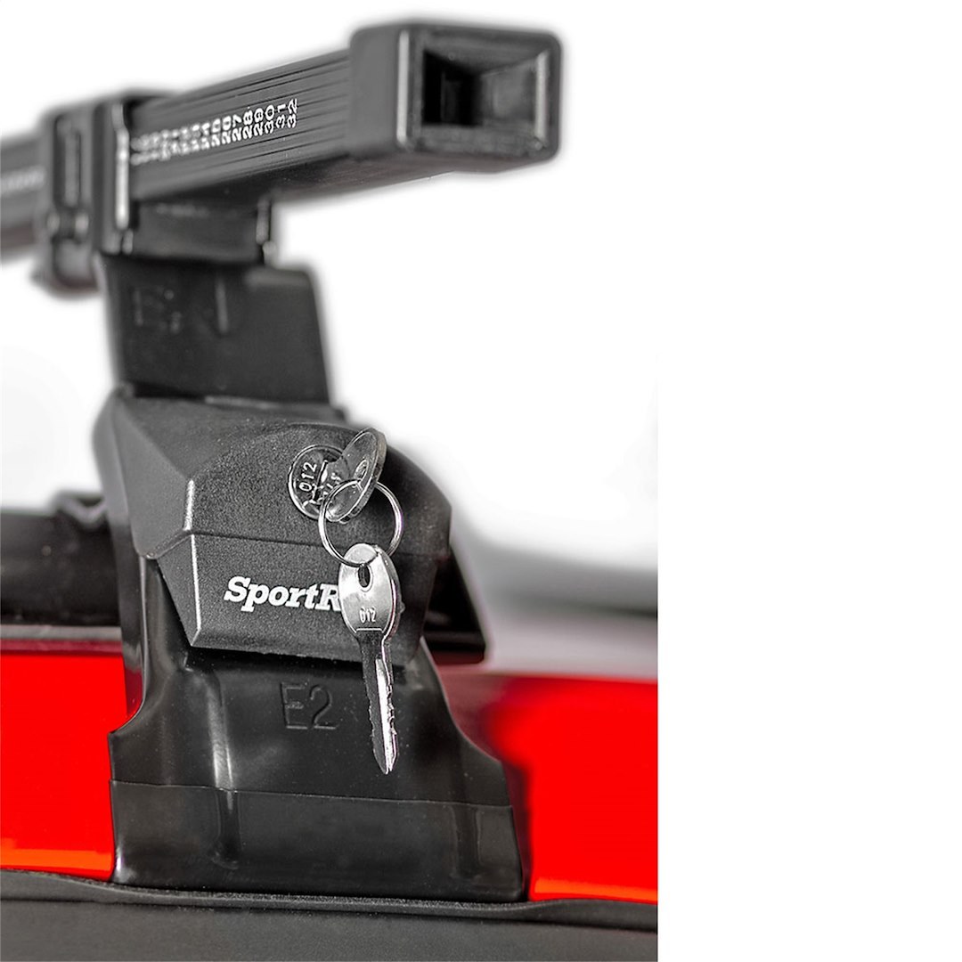 Sport Rack Roof Rack, 50-1/2 Inch Width X 5.8 Inch Length X 3.8 Inch Height, Clamps to Roof Rail, Black, Steel, Set of 2 – SR1002