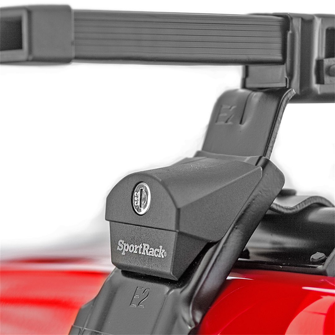 Sport Rack Roof Rack, 50-1/2 Inch Width X 5.8 Inch Length X 3.8 Inch Height, Clamps to Roof Rail, Black, Steel, Set of 2 – SR1002