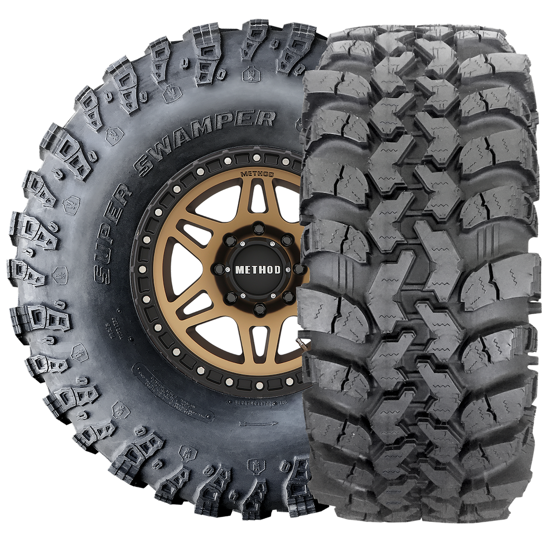 Super Swampr Tire, Irok ®, LT36 X 13.50R16, Rock Crawling Light Truck & SUV, Steel Belted, Radial, Black Sidewall, Tubeless – ROK-02R