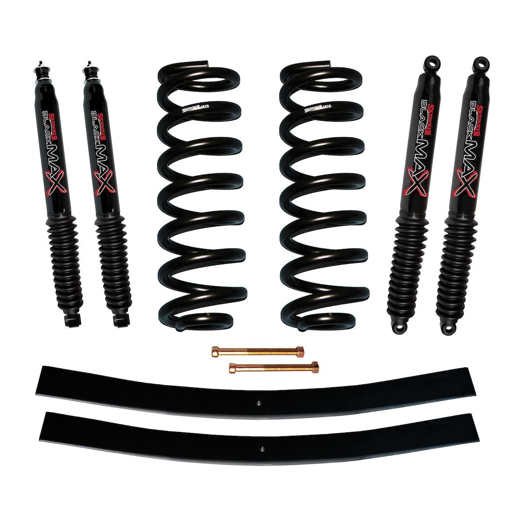 Skyjacker Lift Kit Suspension, Black Max, 1-1/2 to 2 Inch Front Lift, 1-1/2 to 2 Inch Rear Lift – 182P2K-B