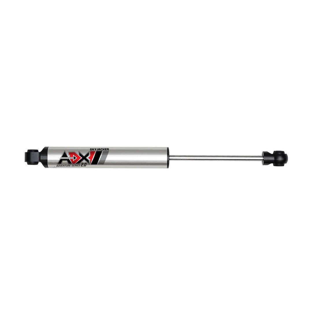 Skyjacker Steering Stabilizer, Adx 2.0, Single, Silver Stabilizer, Without Shock Boot, Mounts to OE Locations – 2005