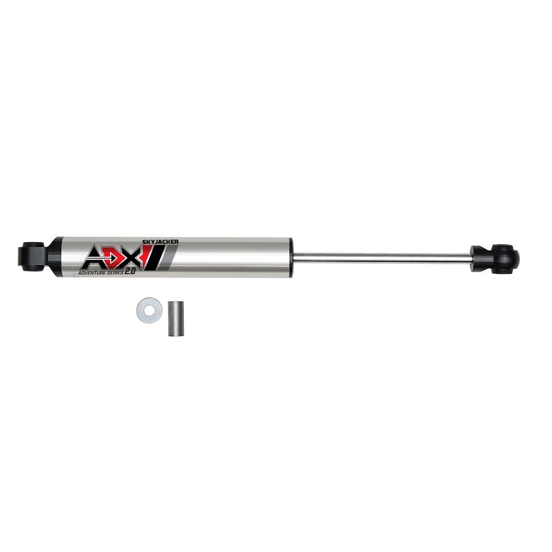 Skyjacker Steering Stabilizer, Adx 2.0, Single, Silver Stabilizer, Without Shock Boot, Mounts to OE Locations – 2099