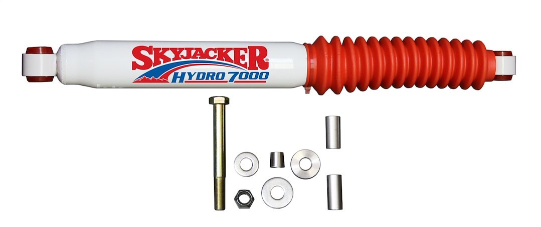 Skyjacker Steering Stabilizer, Heavy Duty OEM, Single, White, Mounts to OE Locations – 7013
