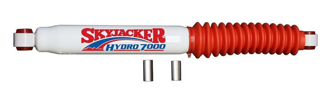 Skyjacker Steering Stabilizer, Hydro 7000, Single Heavy Duty OEM, White, With Bracket – 7014