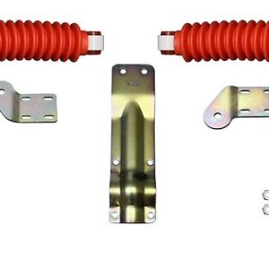 Skyjacker Steering Stabilizer, Dual, White with Red Shock Boots, With Brackets, Set of 2 – 7254
