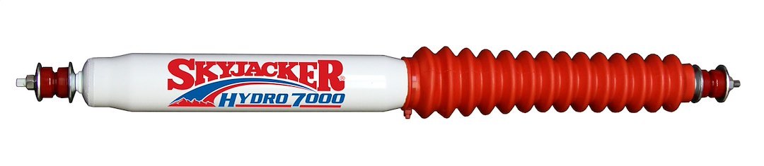 Skyjacker Steering Stabilizer, Heavy Duty OEM, Single, White with Red Boot, Without Brackets/ Without Hardware, Mounts to OE Locations – 7800