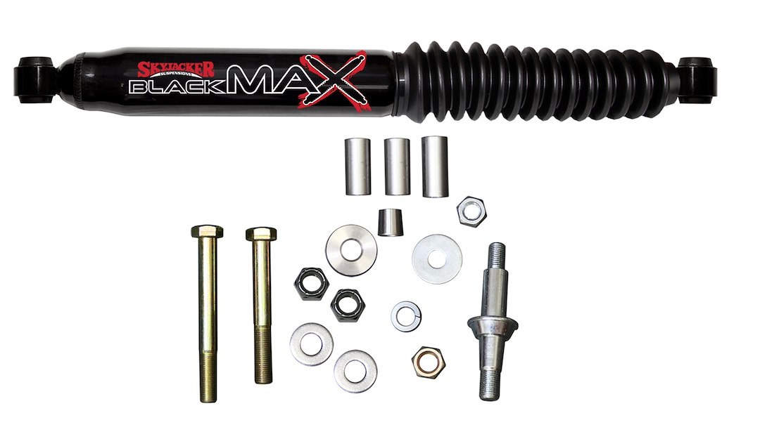 Skyjacker Steering Stabilizer, Black Max, Heavy Duty OEM Single, Black Body, Mounts to OE Locations – 8007