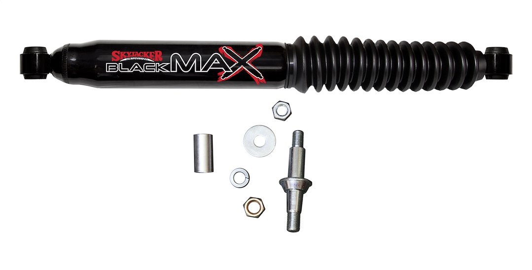 Skyjacker Steering Stabilizer, Black Max, Heavy Duty OEM, Single, Black Body, Without Brackets/ Without Hardware, Mounts to OE Locations – 8202