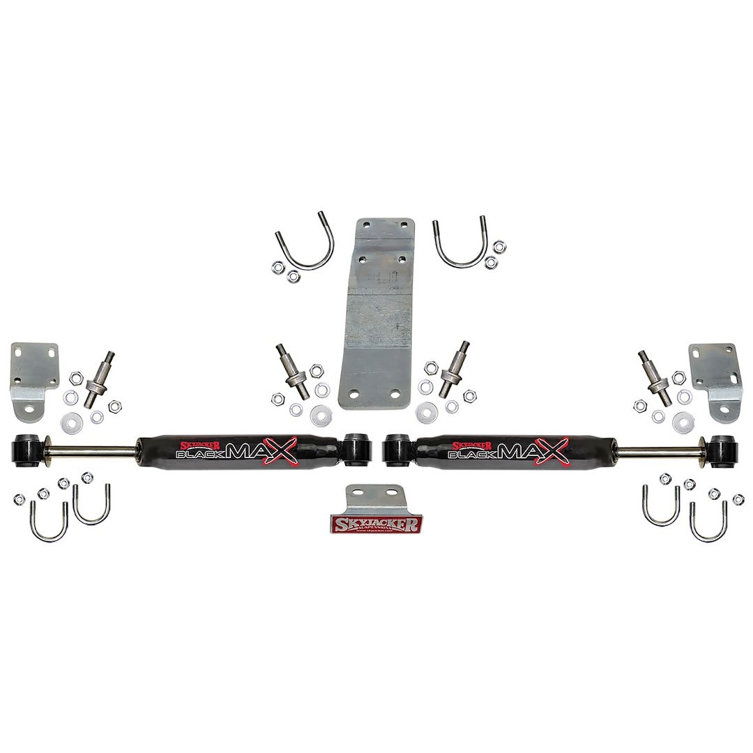 Skyjacker Steering Stabilizer, Black Max, Dual Heavy Duty OEM, With Brackets, Set of 2 – 8204