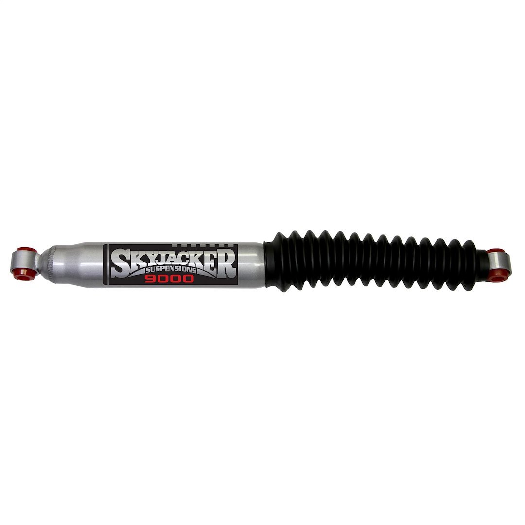Skyjacker Steering Stabilizer, Heavy Duty OEM, Single, Silver with Black Boot, Mounts to OE Locations – 9008