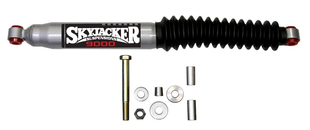 Skyjacker Steering Stabilizer, Heavy Duty OEM, Single, Silver, Mounts to OE Locations – 9013