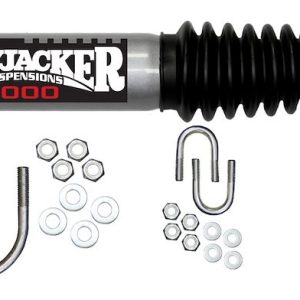 Skyjacker Steering Stabilizer, Single, Silver with Black Boot, Mounts to OE Locations – 9110