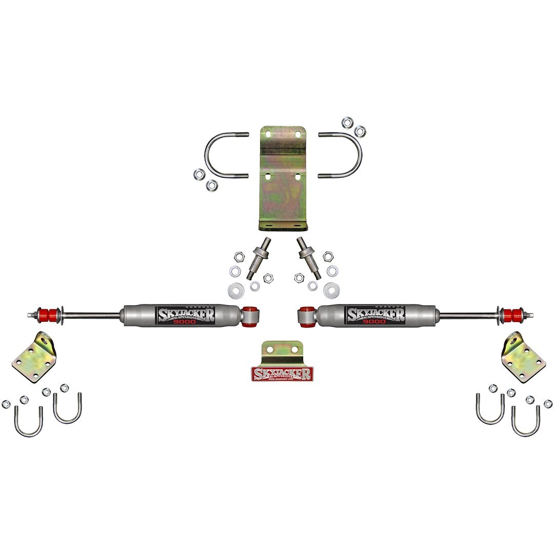 Skyjacker Steering Stabilizer, Dual, Silver, With Brackets, Set of 2 – 9208